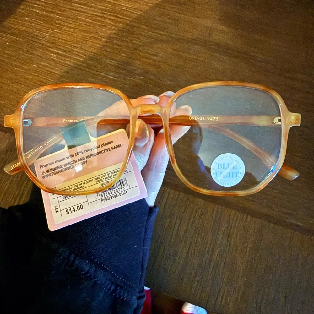 Wild Fable Amber Tortoiseshell Square Blue Light Glasses NWT